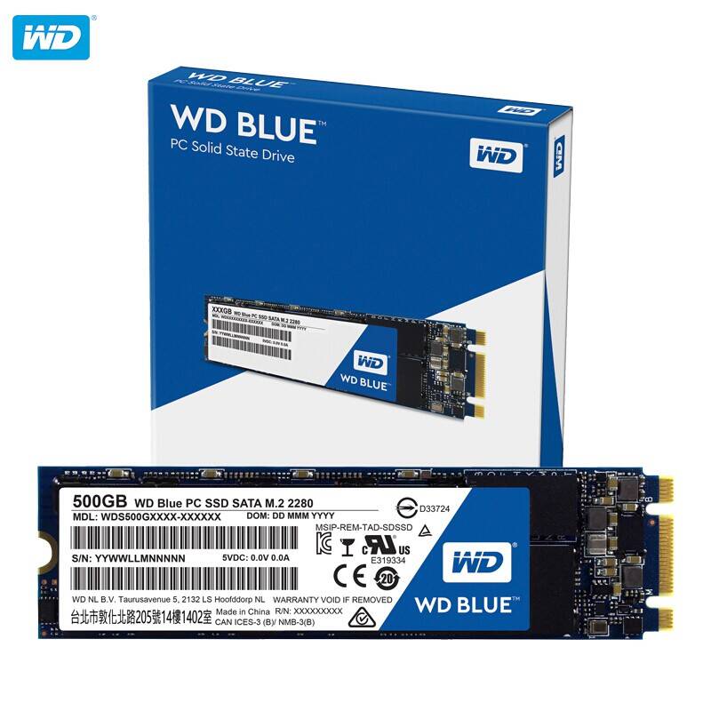 هارد WD SATA SSD M.2 حجم 500 قيقا 2280-0