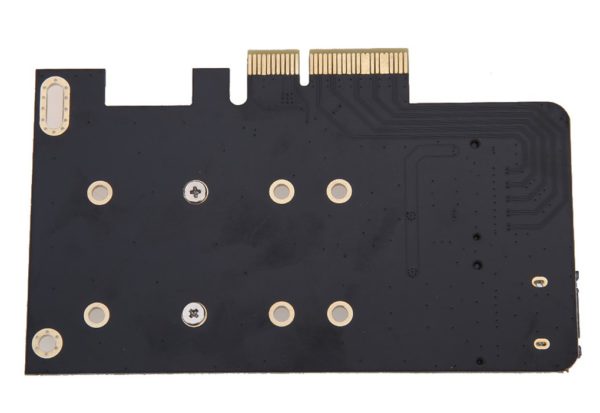 قطعة تحويل PCIe إلى M.2 NVMe مزدوج و SSD ساتا-1609